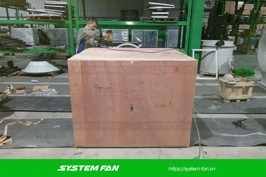 SAD-C5 axial fan packed and ready to ship