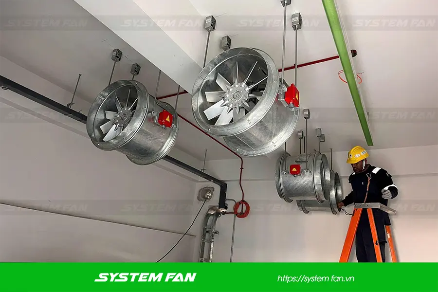 System Fan installed at construction site in Singapore